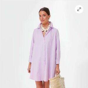 Pomander Place Purple Shirt Dress Knee-Length